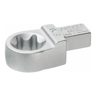 HAZET Chiave ad anello TX ad innesto 6609C-E20, Attacco quadro ad innesto 9x12mm, Profilo esterno TX, E20