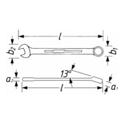 HAZET Chiavi combinate con cricchetti 606 a doppio esagono esterno-4