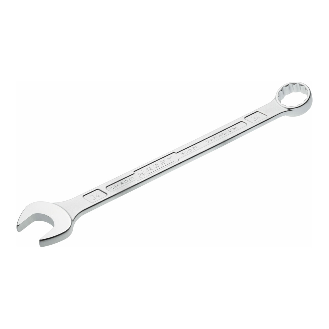 HAZET Chiave combinata a forchetta/ad anello 600N-34, Profilo trazione doppio esagono esterno, 34mm
