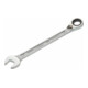 HAZET Chiave combinata a forchetta/ad anello con cricchetto 606-21, Profilo trazione doppio esagono esterno, 21mm-1