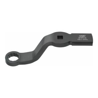 HAZET Chiave poligonale per uso a percussione, doppio esagono, con 2 superfici battenti 2872FS-24, Attacco quadro, cavo, 12,5mm (1/2"), Profilo a doppio esagono esterno, 24mm