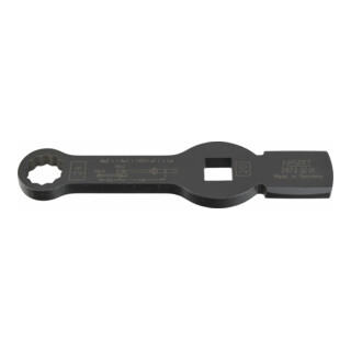 HAZET Chiave poligonale per uso a percussione, doppio esagono, con 2 superfici battenti 2872SZ-24, Attacco quadro, cavo, 20mm (3/4"), Profilo a doppio esagono esterno, 24mm