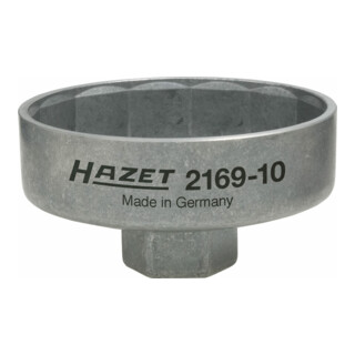 HAZET Chiavi per filtro olio 2169-10, Attacco quadro, cavo, 10mm (3/8"), Profilo attacco esterno a 14 lati, 82mm