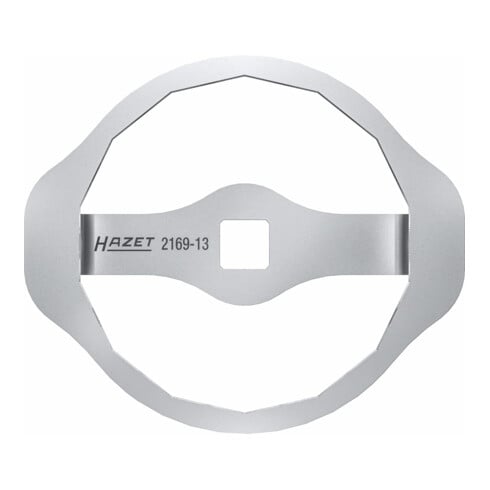 HAZET Chiavi per filtro olio 2169-13, Attacco quadro, cavo, 12,5mm (1/2"), Profilo attacco esterno a 14 lati, 107mm