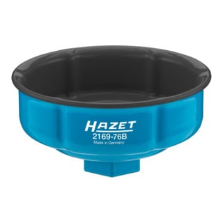 HAZET Chiavi per filtro olio 2169-76B, Attacco quadro, cavo, 12,5mm (1/2"), Profilo scanalato, 85mm