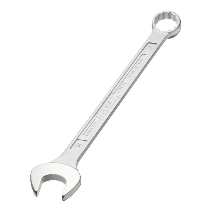 HAZET Clé mixte 25 mm mate chromée en acier Chrome-Vanadium