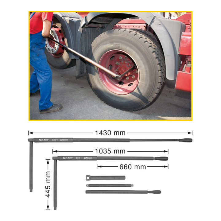 HAZET Clé télescopique pour écrous de roues 772-1