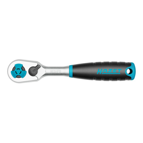 HAZET Cricchetto reversibile a dentatura fine HiPer per bit, a dentatura fine, esagono cavo 6,3, 1/4", 863HPB