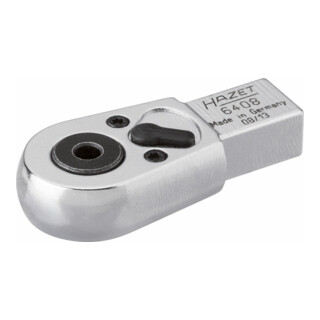 HAZET Cricchetto reversibile per innesto bit 6408 quadro maschio 9x12mm esagono cavo 6,3 (1/4 pollice), profilo esagonale interno