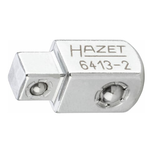 HAZET Doorsteekvierkant 6413-2 ∙ Vierkant massief 10 mm (3/8 inch) ∙ Vierkant massief 6,3 mm (1/4 inch)