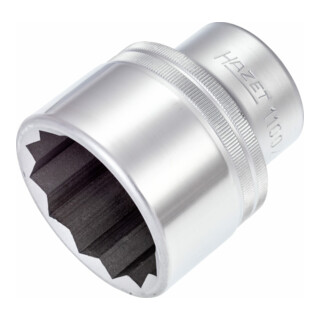 HAZET Doppel-6-Kant-Steckschlüssel-Einsatz 1100Z-50 s: 50 mm Vierkant hohl 25 mm (1")