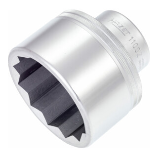 HAZET Doppel-6-Kant-Steckschlüssel-Einsatz 1100Z-75 s: 75 mm Vierkant hohl 25 mm (1")