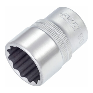 HAZET Doppel-6-Kant-Steckschlüssel-Einsatz 900AZ s: 7/8" Vierkant hohl 12,5 mm (1/2")