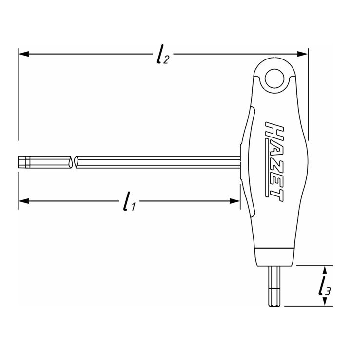 HAZET Doppel Bit Halter mit T-Griff 866BH-4
