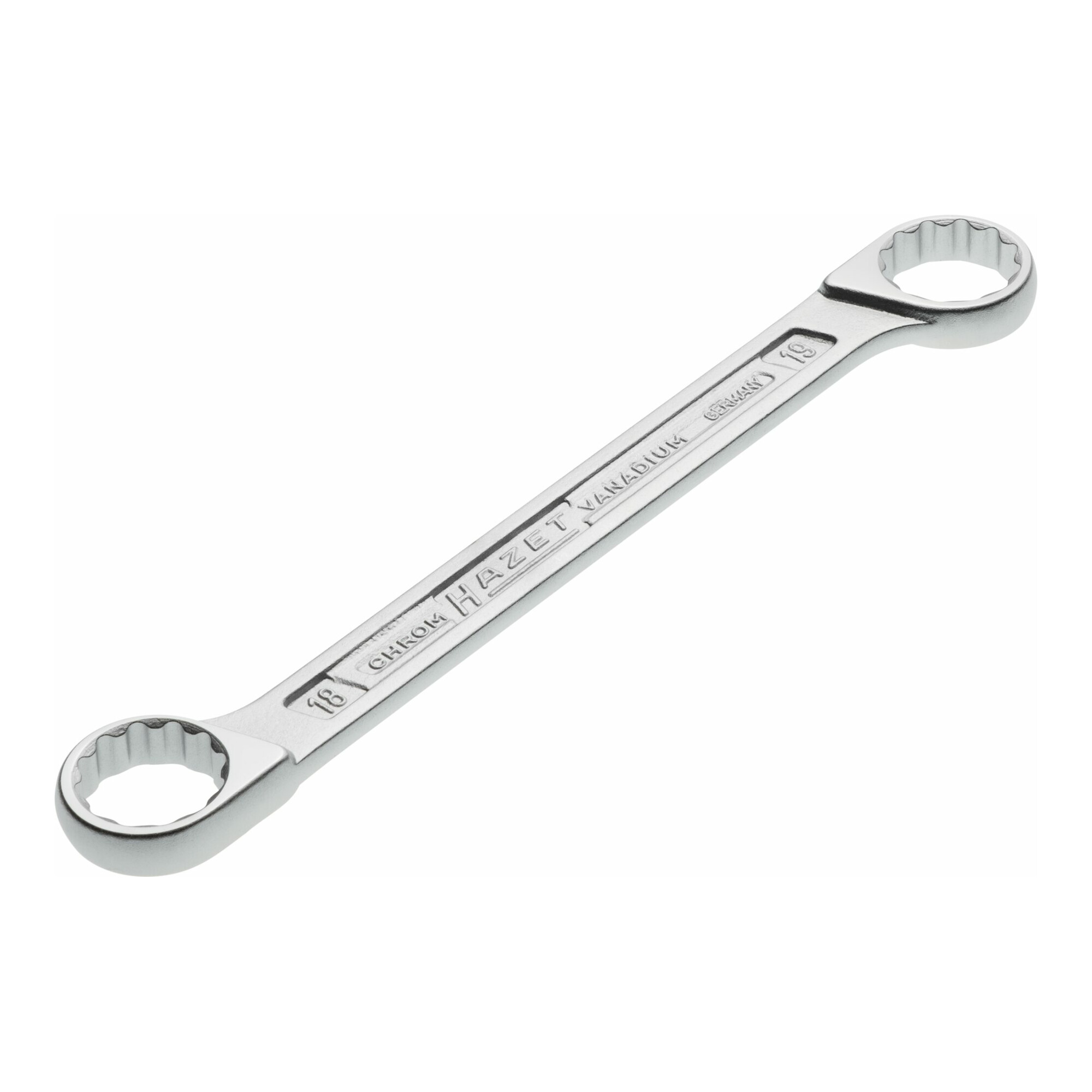 HAZET Doppel-Ringschlüssel 610N-18X19 Außen-Doppel-Sechskant-Tractionsprofil 18 x 19 mm