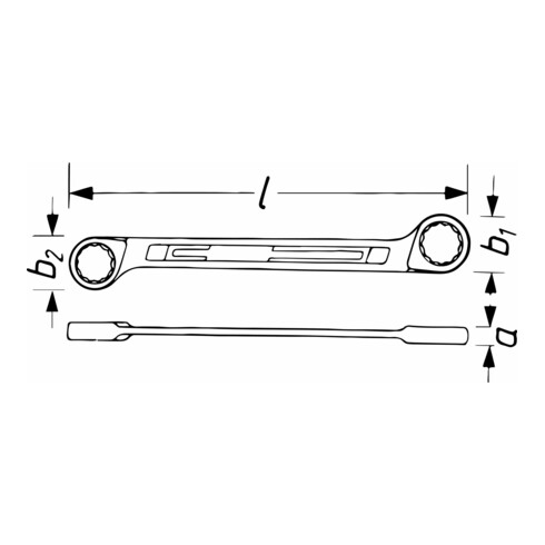 HAZET Doppelringschlüssel gerade (metrisch)