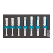HAZET doppenset 163-259/14 vierkant hol 10 mm (3/8 inch) uitwendig dubbel zeskantig tractieprofiel 9 - 22 Aantal gereedschappen: 14