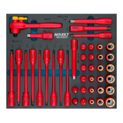 HAZET doppenset geïsoleerd 163-545/41 vierkant hol 10 mm (3/8 inch) buitenzeskant tractieprofiel Aantal gereedschappen: 41