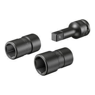 HAZET Dopsleutel FORD wielschroefverbinding 900SLG-1822/3 ∙ Vierkant hol 12,5 mm (1/2 inch) ∙ Buiten-zeskant-tractieprofiel ∙ Aantal gereedschappen: 3