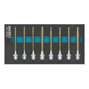 HAZET Dopsleutelbitset 163-468/8 ∙ Vierkant hol 12,5 mm (1/2 inch) ∙ Binnen-zeskant-profiel, Binnen-TX-profiel ∙ 5 ∙ 6 ∙ 8 ∙ 10 ∙ T30 ∙ T40 ∙ T45 ∙ T50 ∙ Aantal gereedschappen: 8