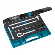 HAZET Dopsleutelbitset 985 ∙ Vierkant hol 12,5 mm (1/2 inch) ∙ Binnen-zeskant-profiel ∙ 5 ∙ 6 ∙ 8 ∙ 10 ∙ 12 ∙ 14 ∙ 17 ∙ 19 ∙ Aantal gereedschappen: 12