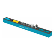 HAZET Dopsleutelset 163-131/8 ∙ Vierkant hol 6,3 mm (1/4 inch), Vierkant hol 10 mm (3/8 inch), Vierkant hol 12,5 mm (1/2 inch), Vierkant hol 20 mm (3/4 inch) ∙ Aantal gereedschappen: 8-5