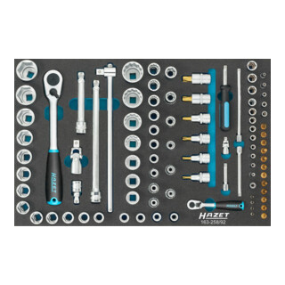 HAZET Dopsleutelset 163-258/92 ∙ 1 x 5,5 ∙ 3 … 32 ∙ E4 – E20 ∙ PH1 – PH2 ∙ T6 – T60 ∙ Aantal gereedschappen: 92
