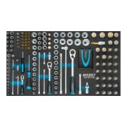HAZET dopsleutelset 163-481/194 Vierkant hol 6,3 mm (1/4 inch), Vierkant hol 12,5 mm (1/2 inch), Zeskant massief 6,3 (1/4 inch) Buitenzeskant tractieprofiel, Binnenzeskant tractieprofiel, Gleufprofiel,-1