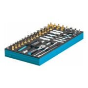 HAZET dopsleutelset 163-490/60 vierkant hol 6,3 mm (1/4 inch) uitwendig TX-profiel, uitwendig zeshoekig tractieprofiel, inwendig TX-profiel, inwendig zeshoekig profiel, kruisgleufprofiel PH, Pozidriv-profiel PZ, Sc-4