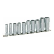 HAZET Dopsleutelset ∙ zeskant 880LG/10H ∙ Vierkant hol 10 mm (3/8 inch) ∙ Buiten-zeskant-tractieprofiel ∙ 10 – 19 ∙ Aantal gereedschappen: 10