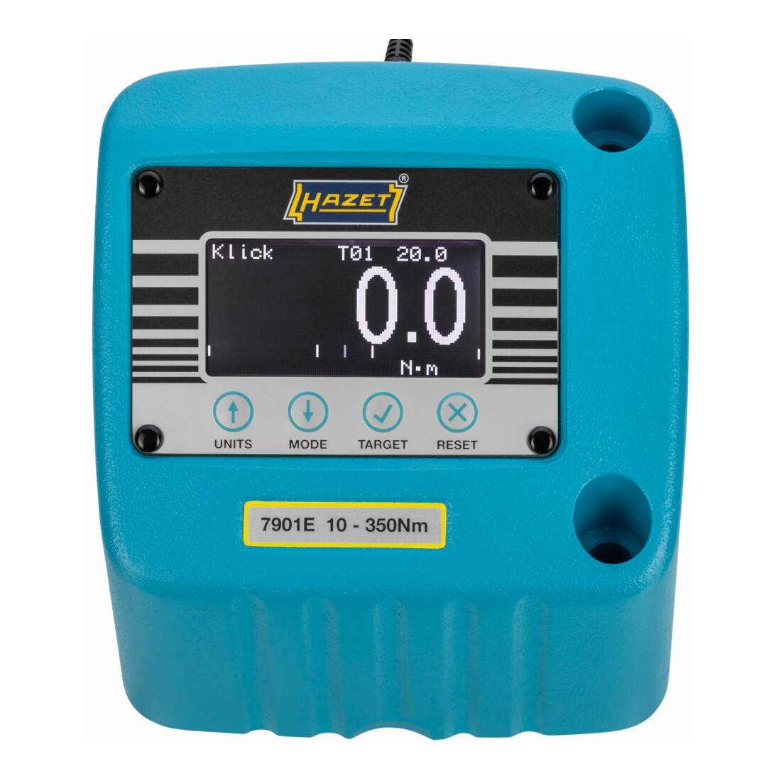 HAZET Drehmoment-Prüfgerät, elektronisch, 10 - 350 Nm 7901E Nm min-max: 10 - 350 Nm Vierkant hohl 12,5 mm (1/2 Zoll)