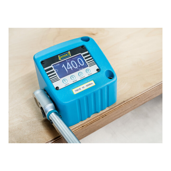 HAZET Drehmoment-Prüfgerät, elektronisch, 10 - 350 Nm 7901E Nm min-max: 10 - 350 Nm Vierkant hohl 12,5 mm (1/2 Zoll)