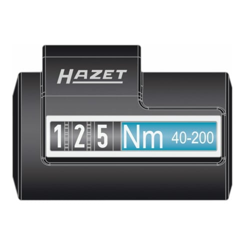 HAZET Drehmoment-Schlüssel 5121-2CLT Nm min-max: 20 - 120 Nm Toleranz: 4% Vierkant massiv 12,5 mm (1/2 Zoll)