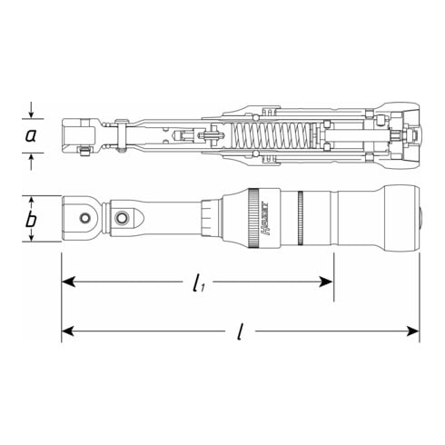 HAZET Drehmomentschlüssel System 5000-2 CT, mit Umschaltknarre