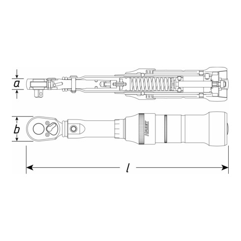 HAZET Drehmomentschlüssel 6000 CLT US Standard, mit Umschaltknarre