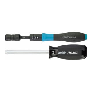 HAZET Drehmoment-Schraubendreher 6001-0.6/3 Nm min-max: 0.1 - 0.6 Nm Toleranz: 10% Sechskant hohl 6,3 (1/4 Zoll) Anzahl Werkzeuge: 3