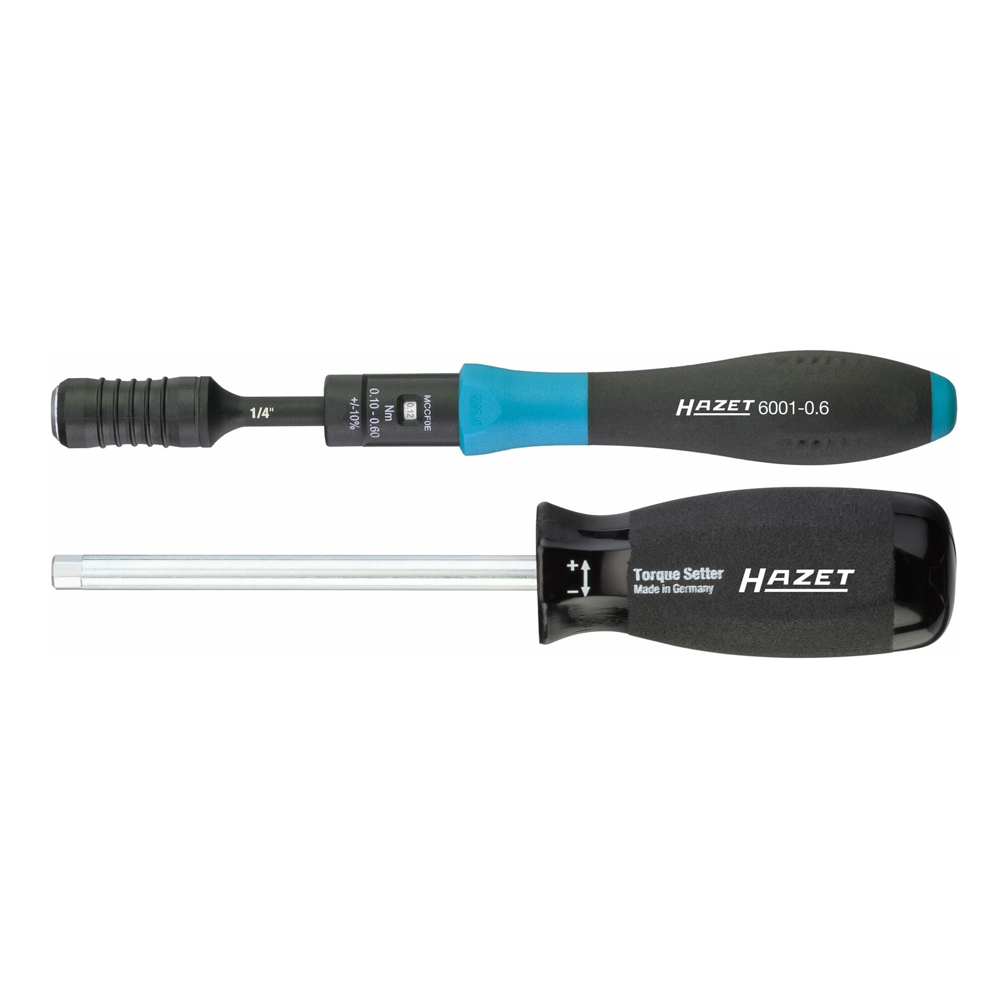 HAZET Drehmoment-Schraubendreher 6001-0.6/3 Nm min-max: 0.1 - 0.6 Nm Toleranz: 10% Sechskant hohl 6,3 (1/4 Zoll) Anzahl Werkzeuge: 3