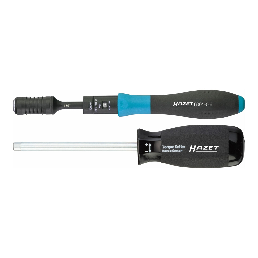 HAZET Drehmoment-Schraubendreher 6001-0.6/3 Nm min-max: 0.1 - 0.6 Nm Toleranz: 10% Sechskant hohl 6,3 (1/4 Zoll) Anzahl Werkzeuge: 3