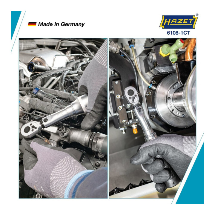 HAZET Drehmomentschlüssel 6108-1CTCAL 2-10Nm 1/4"