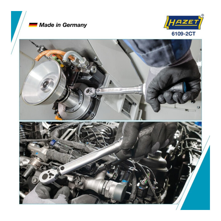 HAZET Drehmomentschlüssel 6109-2CTCAL 4-40Nm 1/4"