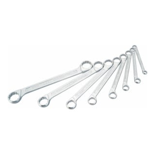 HAZET Dubbele ringsleutelset 610N/8 ∙ Buiten-twaalfkant-tractieprofiel ∙ 6 x 7 – 21 x 22 ∙ Aantal gereedschappen: 8