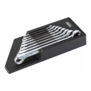HAZET Dubbele ringsleutelset 610N/8RS ∙ Buiten-twaalfkant-tractieprofiel ∙ 6 x 7 – 21 x 22 ∙ Aantal gereedschappen: 8