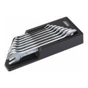 HAZET dubbele steeksleutelset 450N/8RS buitenzeskantprofiel 6 x 7 - 21 x 22 Aantal gereedschappen: 8