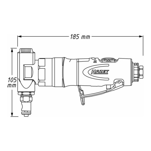 HAZET Edelstahl Verlängerung 9040-41, Länge: 187 mm
