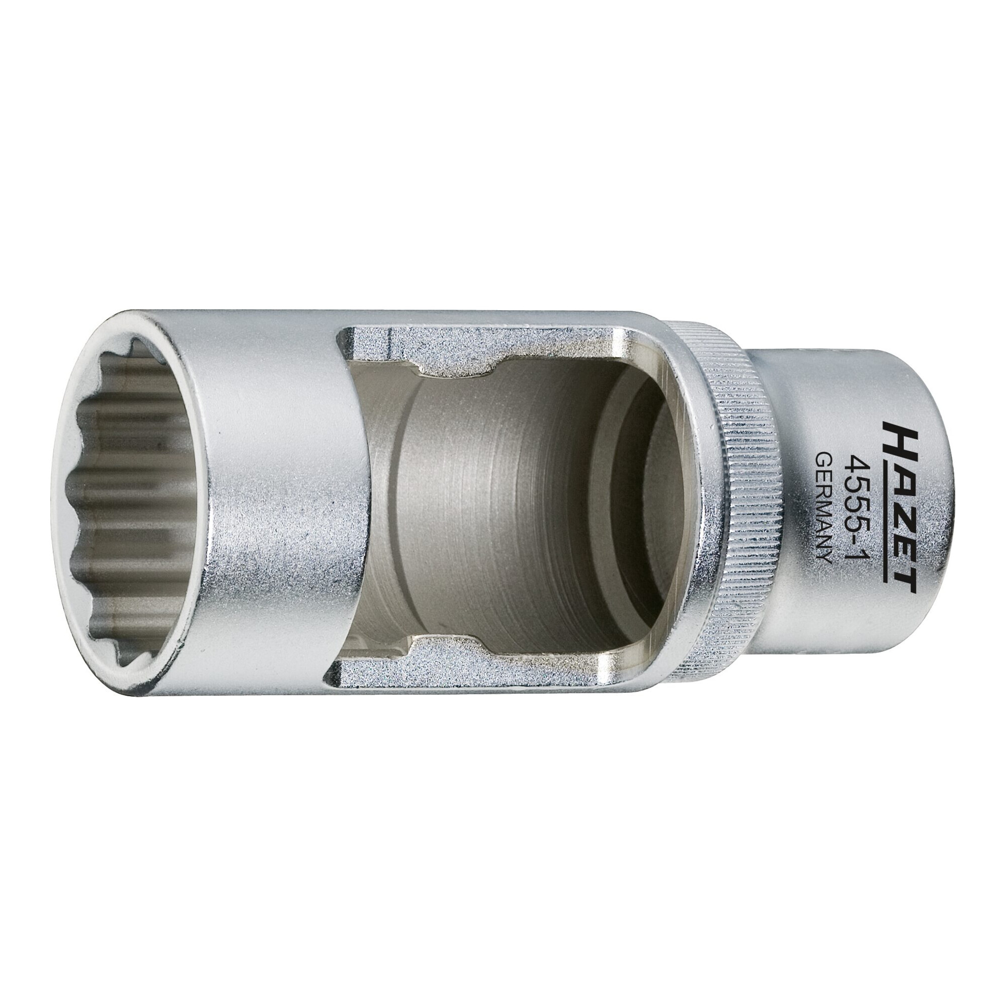HAZET Einspritzdüsen-Werkzeug 4555-1 Vierkant hohl 12,5 mm (1/2 Zoll) Außen-Doppel-Sechskant Profil 27