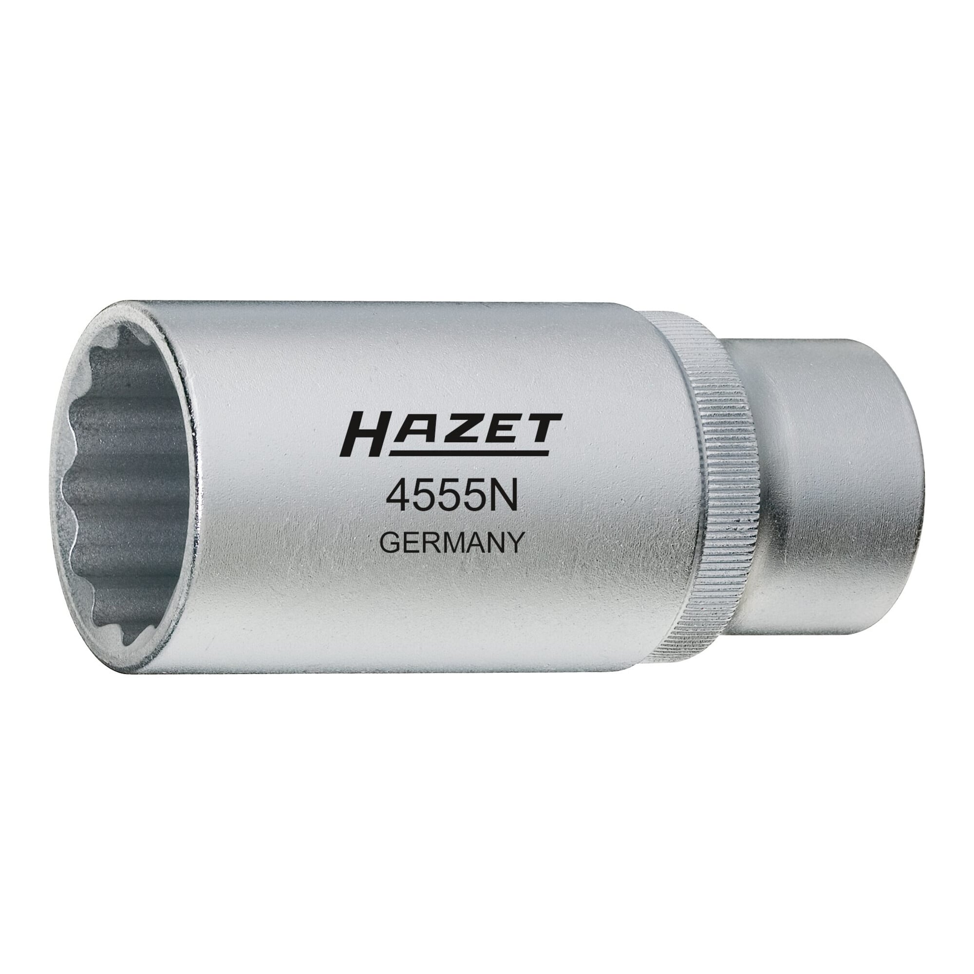 HAZET Einspritzdüsen-Werkzeug 4555N Vierkant hohl 12,5 mm (1/2 Zoll) Außen-Doppel-Sechskant Profil 27