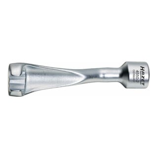 HAZET Einspritzleitungs-Schlüssel 4550-2 Vierkant hohl 12,5 mm (1/2 Zoll) Außen-Doppel-Sechskant Profil 19