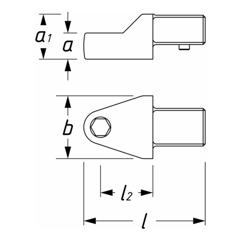 HAZET Einsteck-Halter für Bits 6420C Einsteck-Vierkant 9 x 12 mm Sechskant hohl 8 mm (5/16 Zoll)