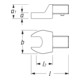 HAZET Einsteck-Maulschlüssel 6450C-19 Einsteck-Vierkant 9 x 12 mm Außen-Sechskant Profil 19