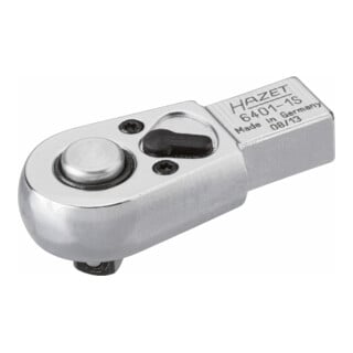 HAZET Einsteck-Umschaltknarre 6401-1S Einsteck-Vierkant 9 x 12 mm Vierkant massiv 6,3 mm (1/4 Zoll)